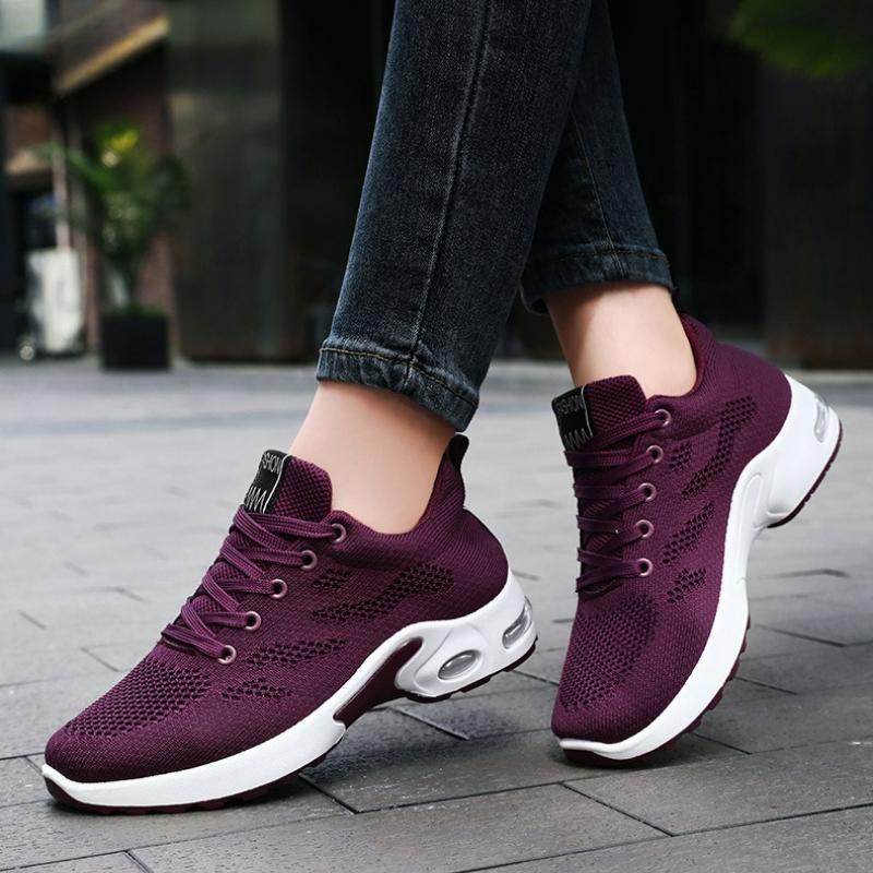 Women'S Shoes Platform Sneakers Mesh Outdoor Running Shoes Chunky Lightweight Women Casual Shoes Luxury White Vulcanized Shoe