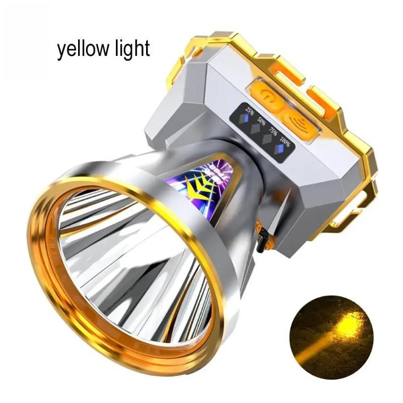 LED Stirnlampe Taschenlampe Lichtquelle Wiederaufladbar Camping Stirnlampe Jagd Stirnlampe Taschenlampe Angel Stirnlampe Leistungsanzeige