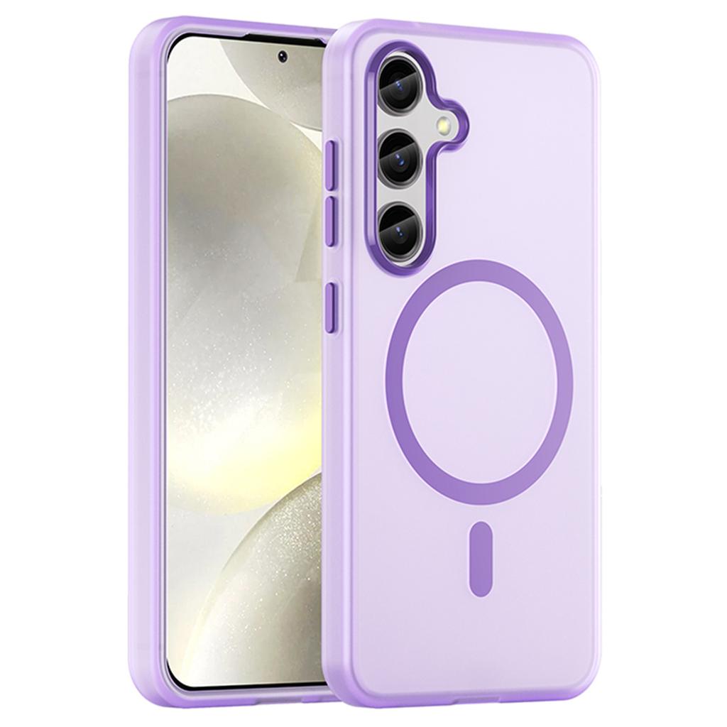 For Samsung Galaxy S25/S24 Magnetic Case TPU+PC Anti-Fingerprint Phone Cover
