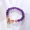 Natural Amethyst Strawberry Crystal Bracelet Ocean Heart Crystal Bangles Women Fashion Jewelry Accessories Gift