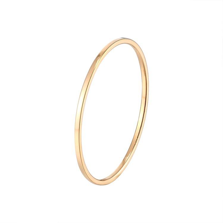 Minimal 0.7mm Ultra-fine Plain Ring Ring Does Not Fade Titanium Steel Ring Women's Niche High-end Jewelry