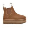 Platform Snow Boots Women's Autumn and Winter New Elastic Band Heightening Cotton Shoes Winter Velvet One Pedal Chelsea