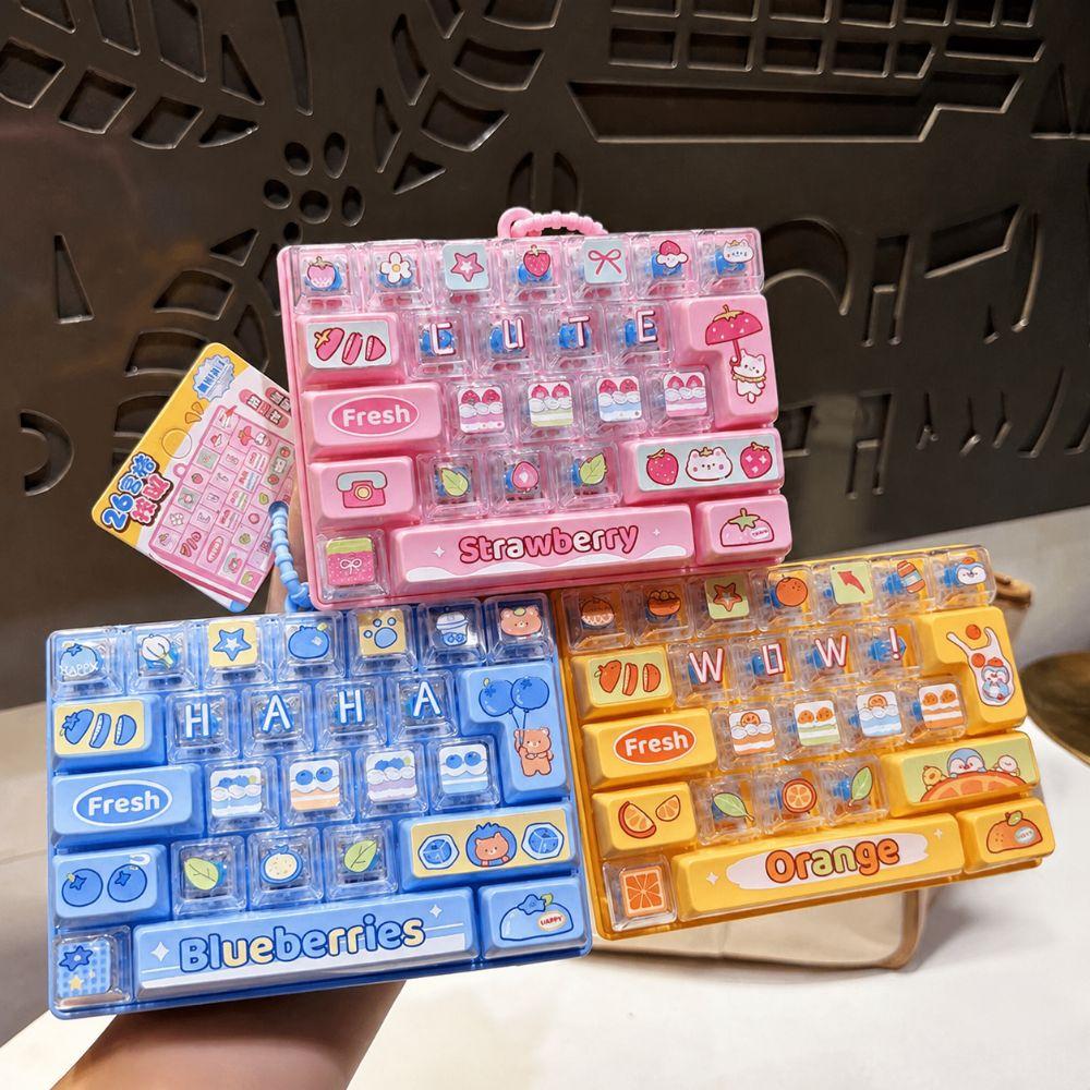 Hangable Mechanical Keyboard Toy 26 Keys Bag Pendant Charm Stress Relief Use