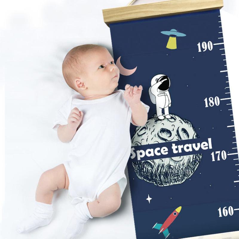 Height Wall Sticker Astronaut Three-dimensional Nordic Canvas Painting 30CM Wide Removable Astronaut Height Hanging Ruler