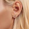 Silver minimalist bow stud earrings 925 silver