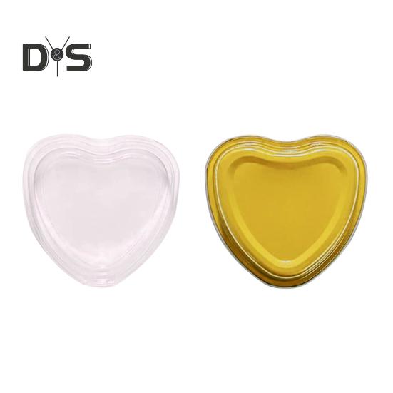 Sada 50 kusů Cupcake Cup Zpracování Tepelně odolná hliníková fólie Příslušenství na pečení mini dortové formy ve tvaru srdce