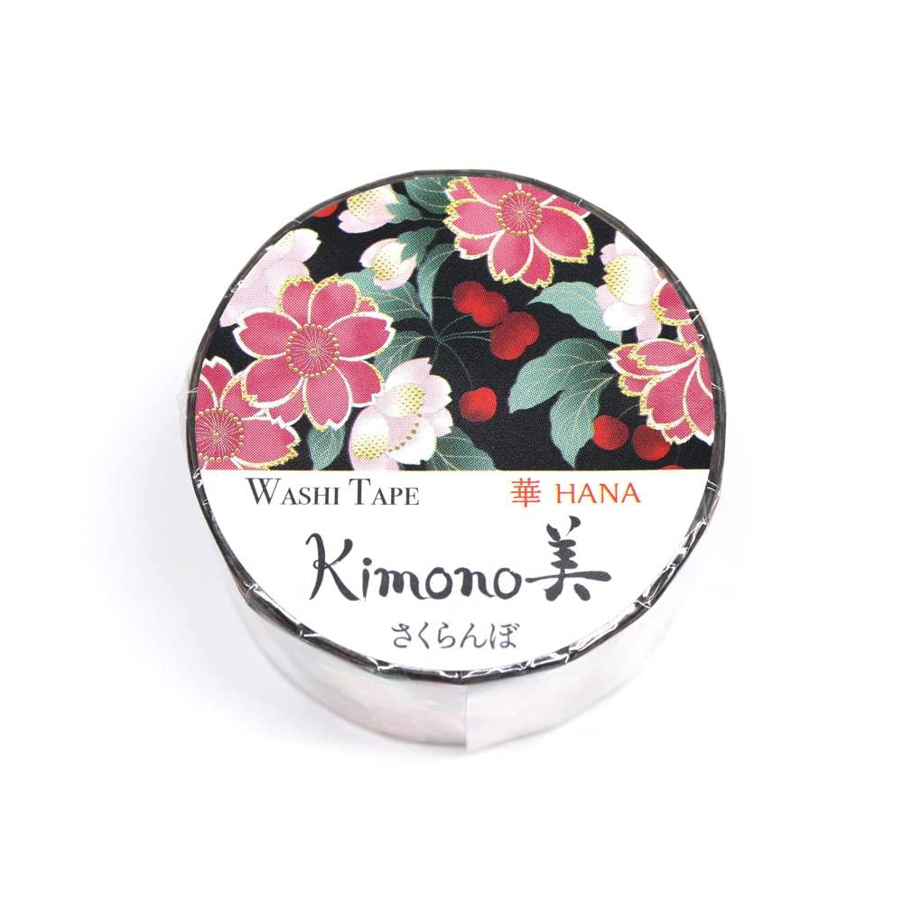 Kamiiso Kimono Beauty Cherry 25mm x 5m Washi Foil GR-1052 Paper,