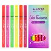 6 Stück Neon Fluoreszierender UV Glow Eyeliner, Wasserdichter Langanhaltender Bunter Flüssiger Augen-Eyeliner, Rave Party Halloween Make-up Werkzeuge