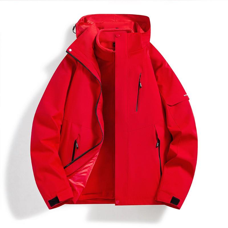 3-in-1 Waterproof Windproof Hiking Jacket With Removable Fleece Liner Women Men Winter Outdoor Adventure