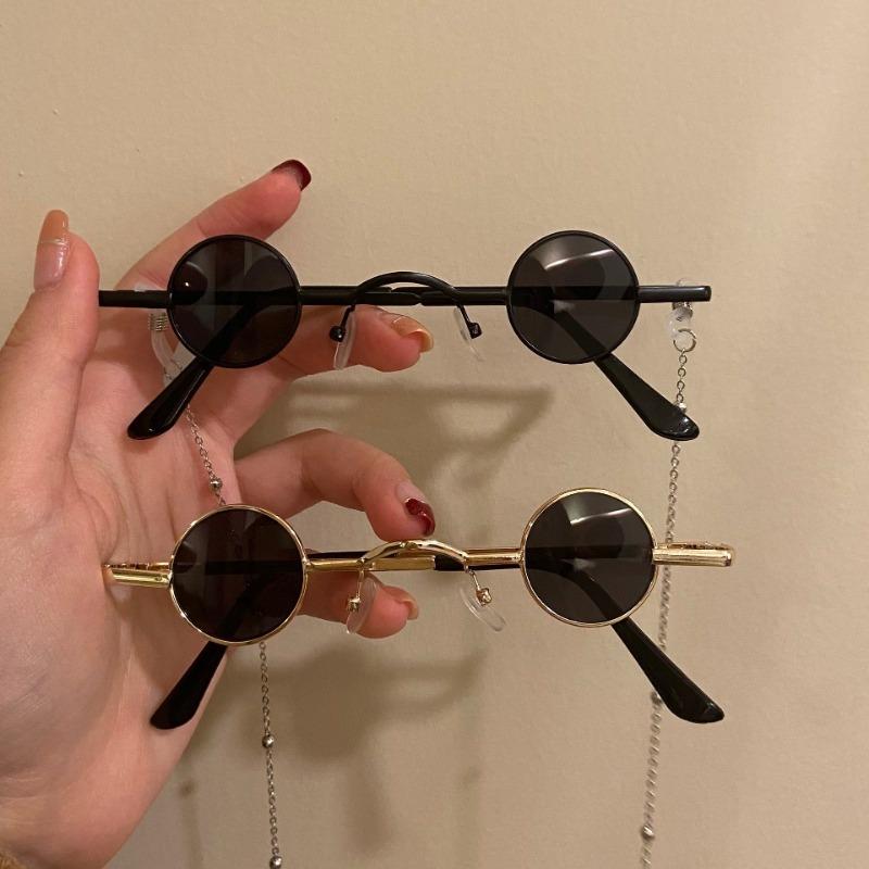 Aesthetic Shades Sunglasses UV400 for Women/Men Metal Frame Eyeglasses Colour Fashion Eyewear