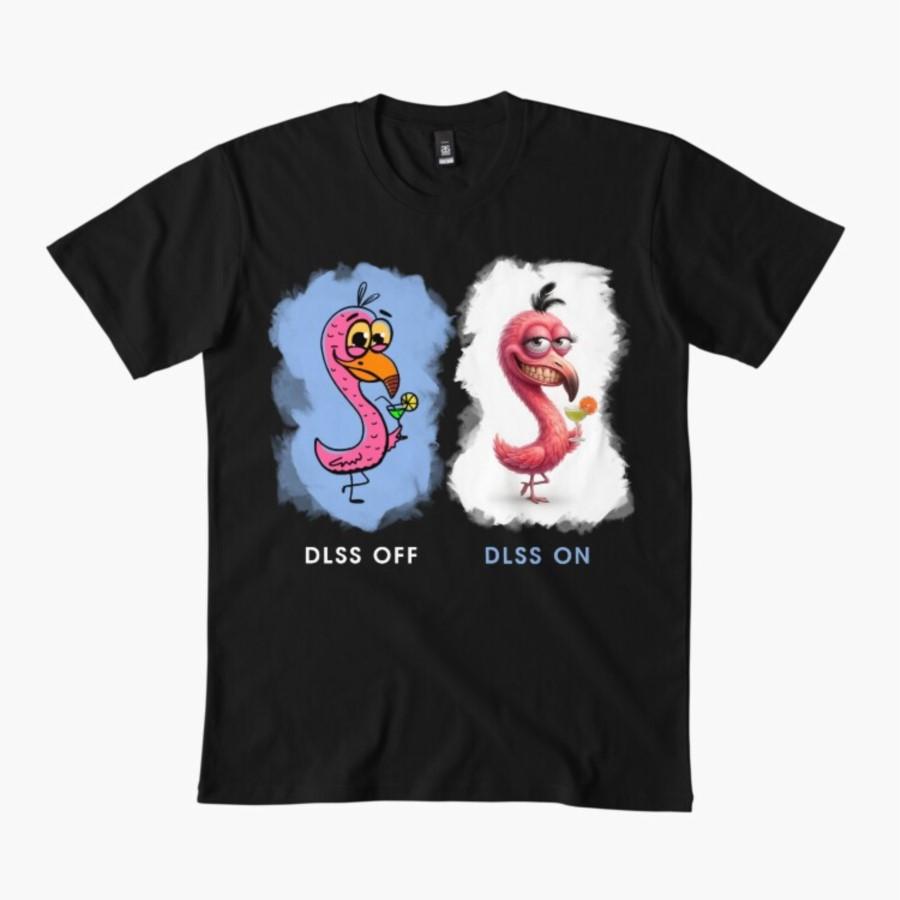 

DLSS ON vs OFF _ Flamingo Meme T-shirt For Men Women 100% Cotton T Shirts Short Sleeve Tops 0320-4 - Men s Summer Cotton Grap... S разноцветный