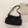 Korean-Style Retro Grid Single Shoulder Bag, Large Capacity, Versatile for School, Work, and Commuting, Unisex Design