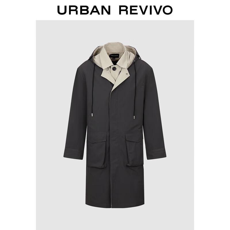 UR Men s Oversized Hooded Workwear Windbreaker Jacket L