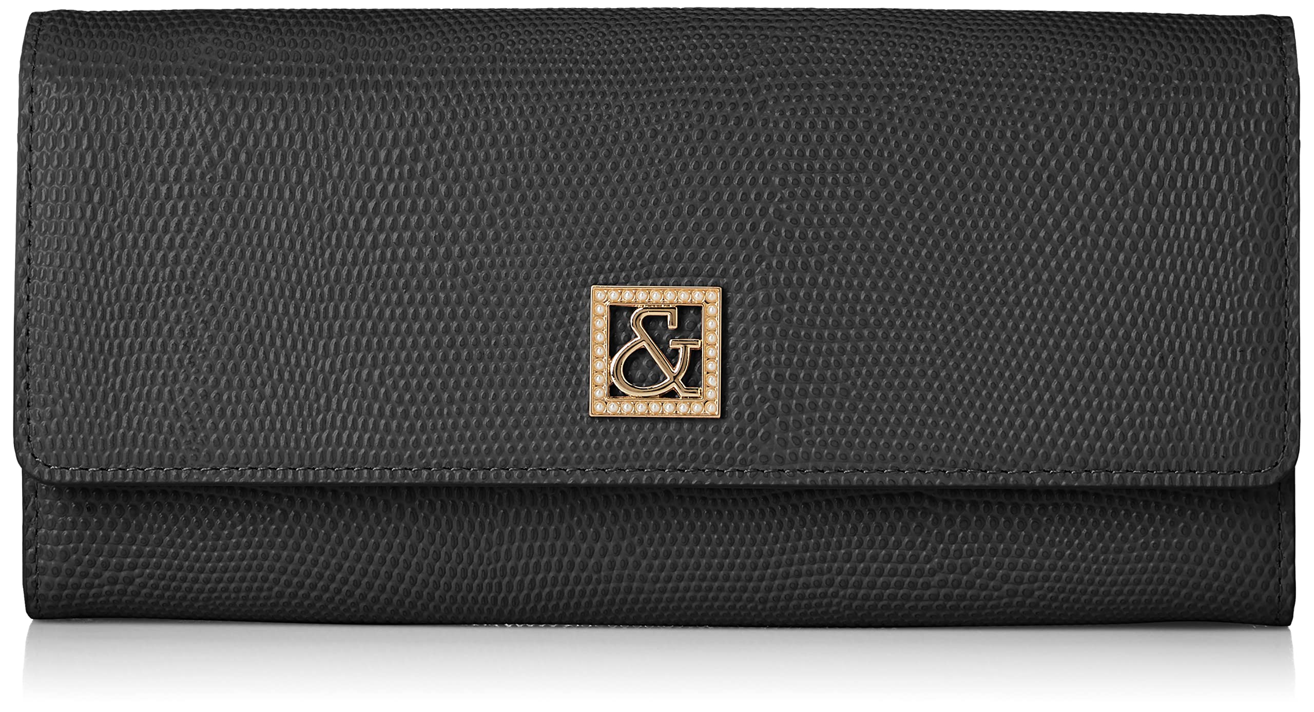 

and Cover long wallet Domestic cowhide Lizard embossed Logo brooch included Glossy Scratch resistant Card storage Thin PDLWCDT2 Black [Pinky Diane] чорний
