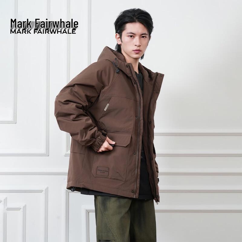 Mark Fairwhale Men's Winter Hooded Workwear Padded Jacket