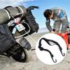2 Pcs Universal Motorcycle Helmet Luggage Rope 24" Motorcycle Bungee Cord Bandage Retractable Elastic Strap With 2 Hooks (Black)