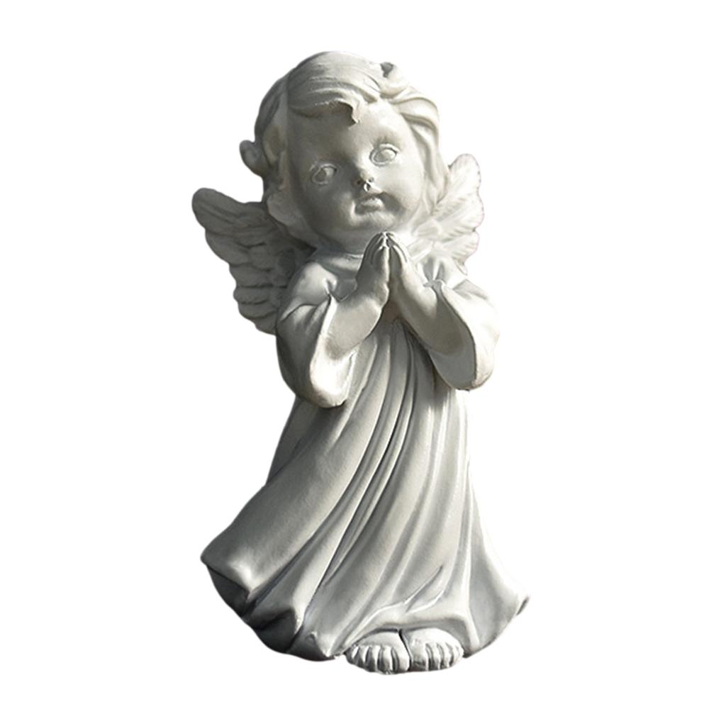 Mini Praying Angle Sculpture Desktop Cute Resin Decorative Statue Home Decoration Angel Figurines Room Ornament 4 Gestures