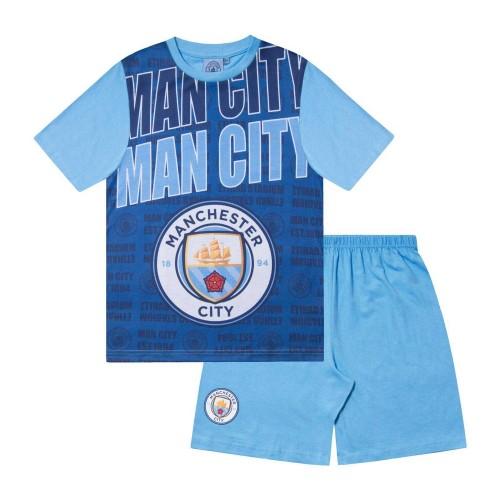 Manchester City FC Boys Haaland 9 Sublimated Short Pyjama Set
