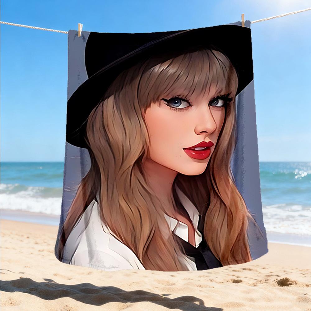 

1pc Taylor Swift Outdoor Flannel Blanket, Cozy & Warm Soft Te Playful Design, Napping Camping, 80x120cm