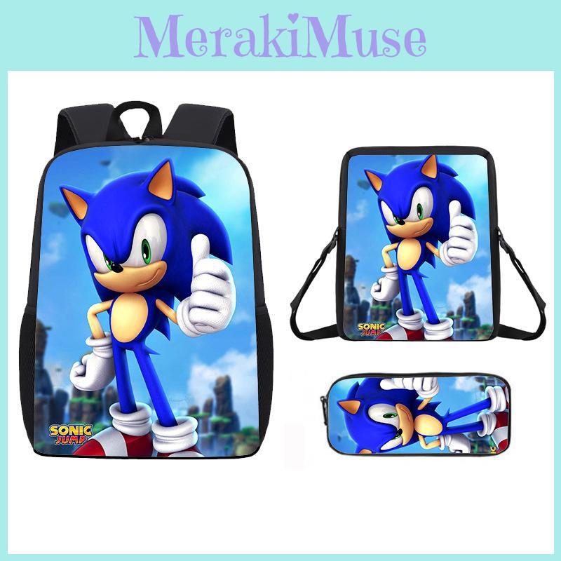 Children Pattern Cartoon Breathable Backpack Three Piece Set