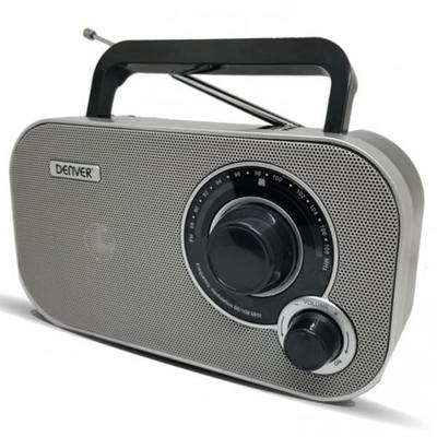 Portable Radio - DENVER - Analog - FM - Built-in Speakers - Color Gray