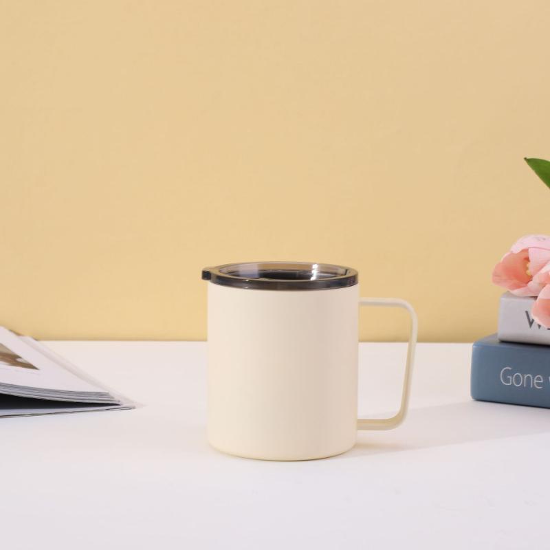 

Женская термокружка с ручкой: Универсальная термокружка для офиса, кофе и повседневного использования 12oz бежевый