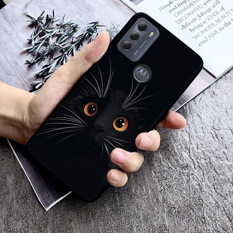 Phone Case For Moto G85 G55 G05 G14 G75 G31 G50 G10 G20 G30 G60 G13 G32 G84 G54 G53 G72 G24 Power Black Cats