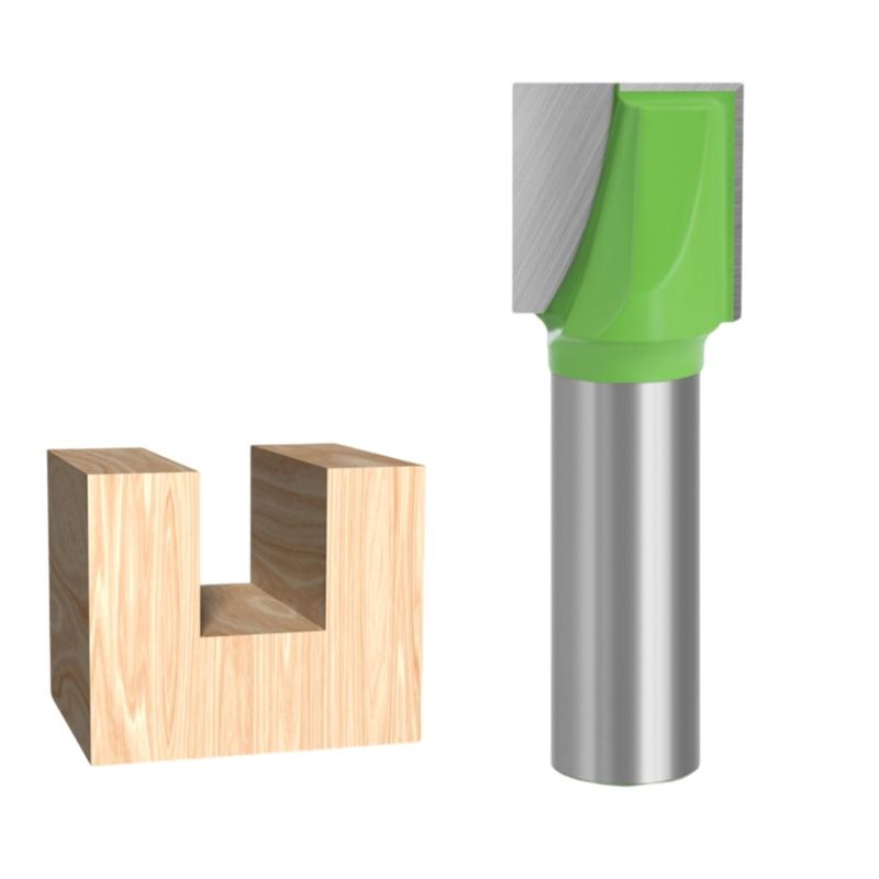 Langlebigkeit Stahlspitzen-Bodenreinigungsfräser für effiziente Holzbearbeitungsaufgaben mit 1/2-Zoll-Schaft und grünen Oberflächen