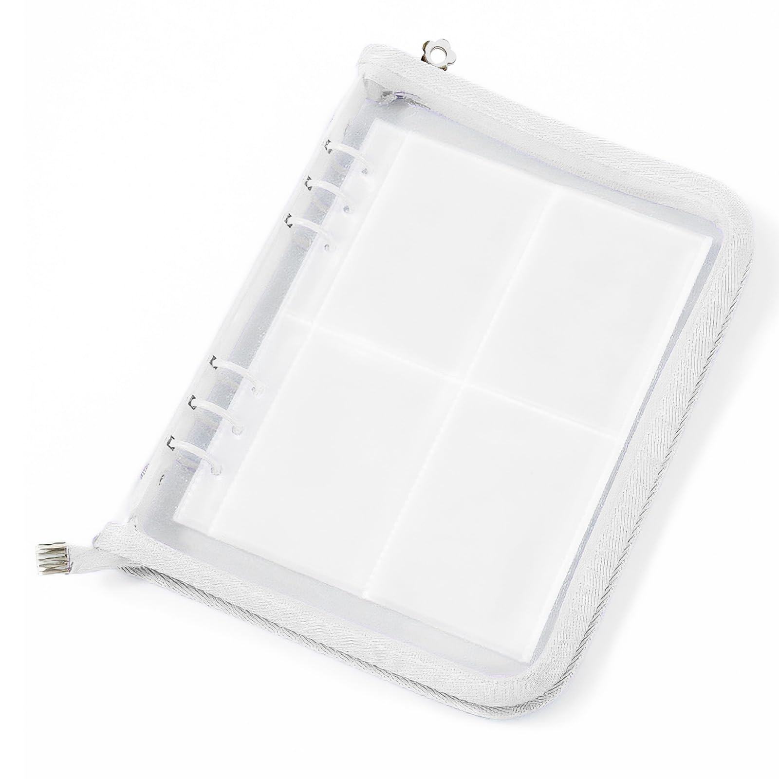 

YESprime Large Sticker Book, A5 Binder, 25-Piece Refill Set, File, Storage, Girl s, Clear, Instax, Album, Transparent, 6-Ring, White