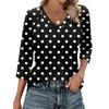 Women's V Neck 3/4 Sleeve Tops Casual T Shirts Basic Summer Tees Loose Fit Fall Pullover Tunic