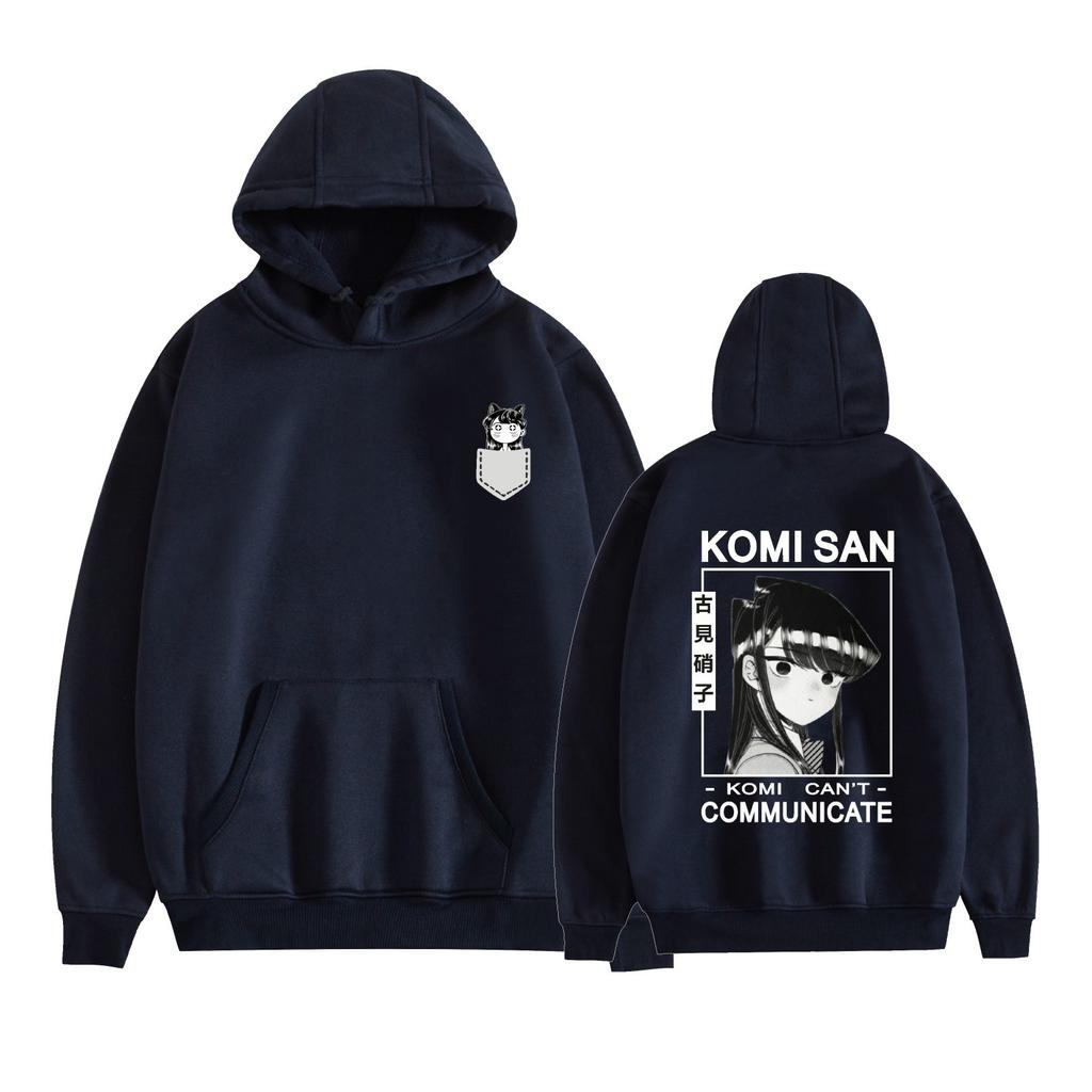 Komi Anime Hoodie Herbst Winter Fleece Streetwear Oberteile