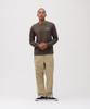 AVIREX HONEYCOMB HENRY NECK L/S T-SHIRT men's XL size 410 charcoal 783-6130015