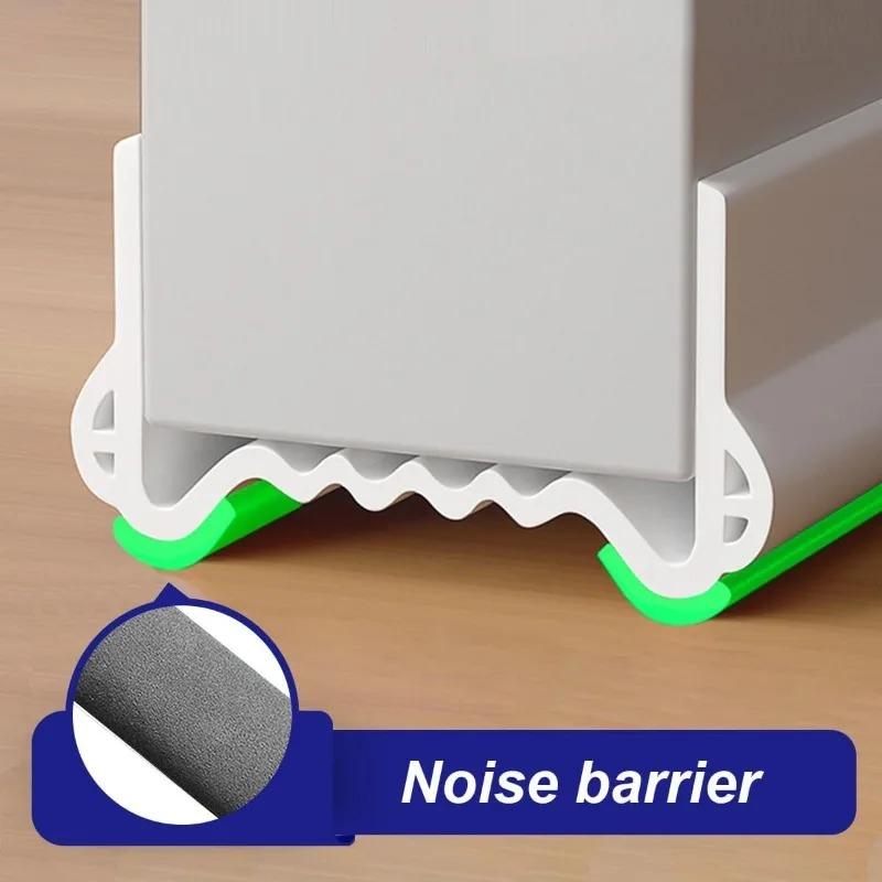 Self Adhesive PVC Door Bottom Seal Strip 1M for Wind Noise Dust Proof Weather Stripping for Interior and Exterior Doors