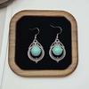 Bohemian Pop Round Vintage Long Earrings Fashion Creative Bells Turquoise Black Earrings Women