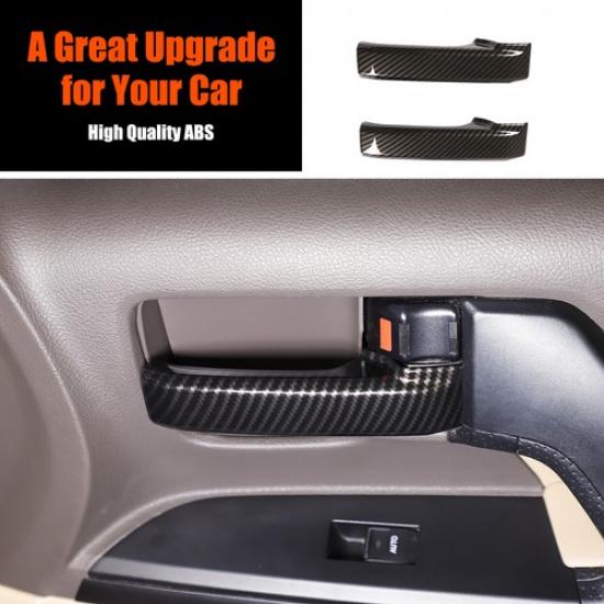 ABS Carbon Fiber Interior Door Handle Trim For Land Cruiser LC200 J200 08-22