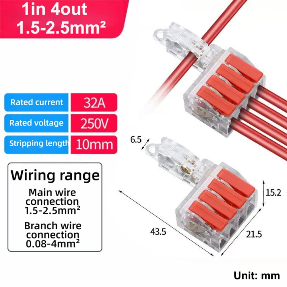 New Mini Quick Terminal Block T type Universal Fast Connector Wiring Connector Electrical