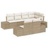 VidaXL Ensemble de canapé de jardin de 7 pièces avec coussins beige en poly rotin 3347101