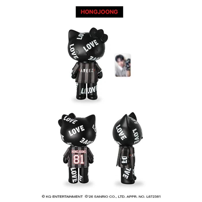 ATEEZ X HELLO KITTY Black Series / Love Figure T-shirt Photo Cards Set / Pre-Order