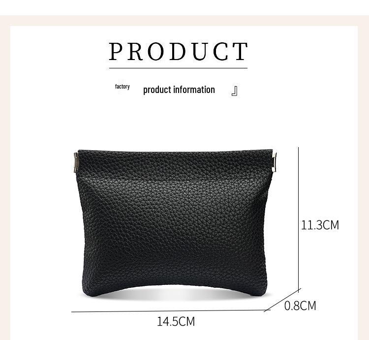 Lychee Pattern Mini Coin Purse: Women's Spring Closure Pouch for Coins, Keys, Cards, and Lipstick.