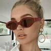 Small Frame Oval Sunglasses Women Men Simple Fashion Cat Eye Sun Glasses Camping Driving Shopping Shade Glasses