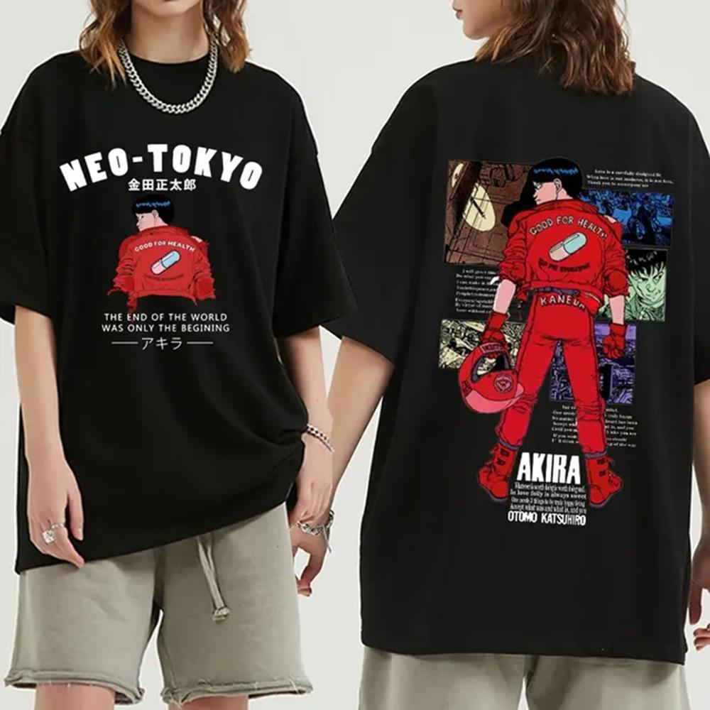 Japanese Anime Neo Tokyo Akira T Shirt Movie Science Fiction Manga Shotaro Kaneda Men Short Sleeve T Shirts 100% Cotton 72417