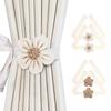 Modern Sunflower Cotton Eco-Friendly Curtain Tiebacks 2-Pack for Wedding and Natural Style Windows Wall Decor
