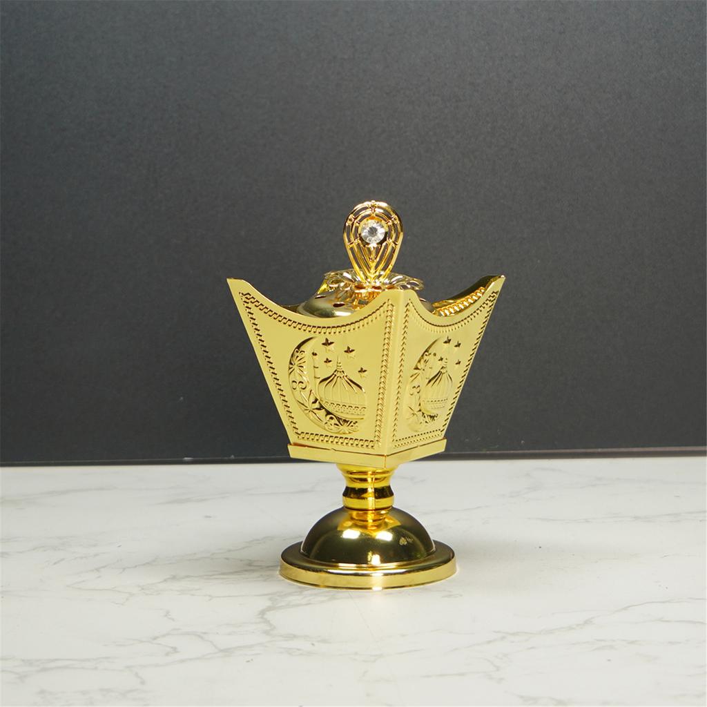 Bakhoor Incense Burner Metal Hollowed Out Eid Mubarak Lamp Burner Desk Arabian Incense Diffuser Party Gift Home Decor