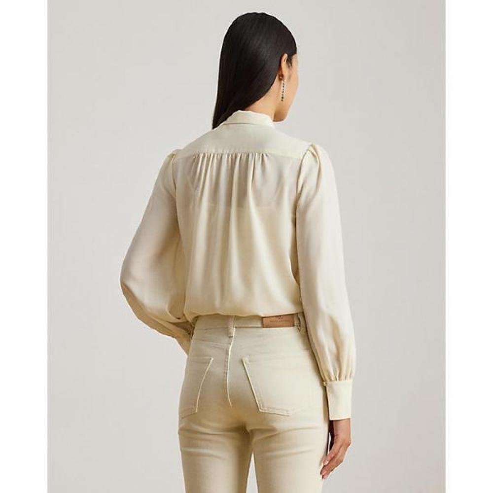 Lauren Ralph Lauren Jojet Tie Neck Blouse Wmlrshts6820531101