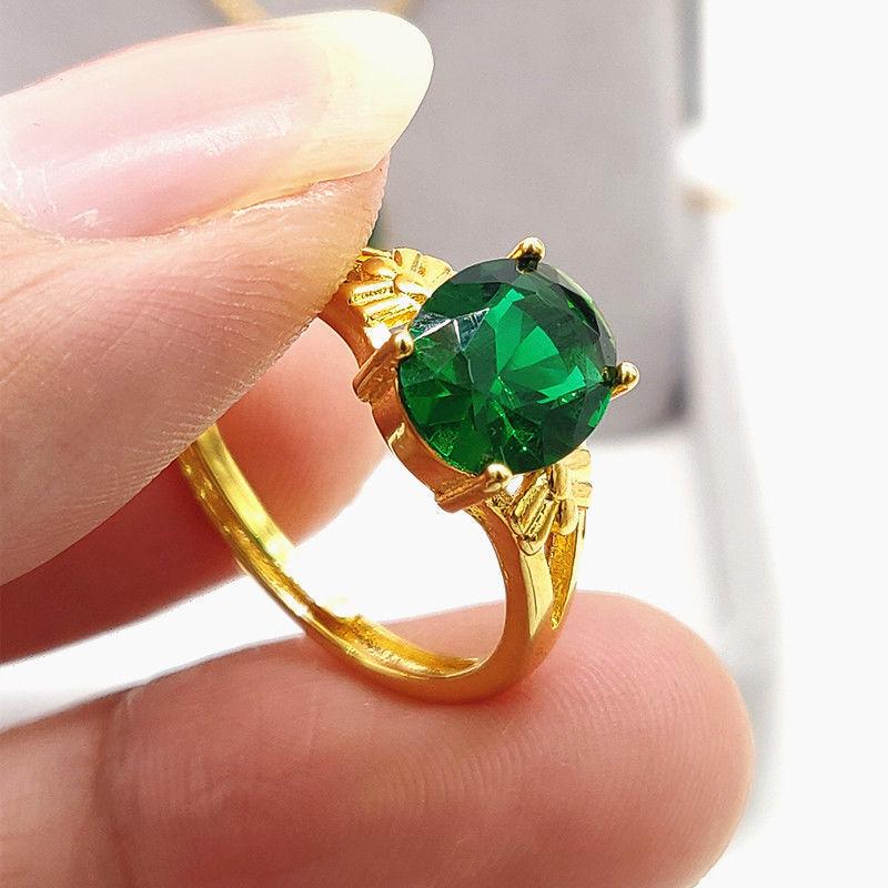 24K Gold Plated Open Women's Wedding and Proposal Ring