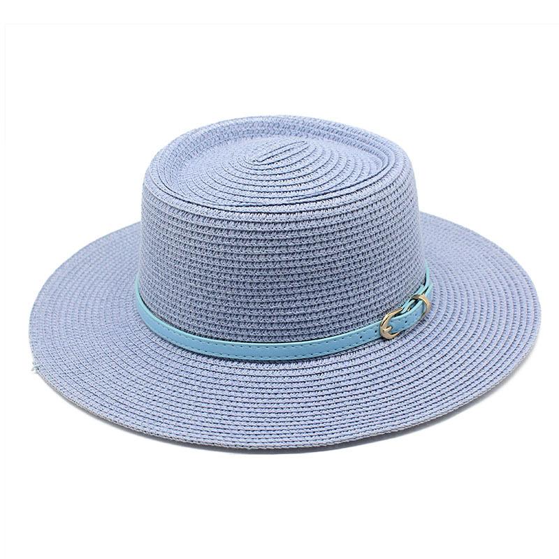 Grass Green Straw Hat Women'S Summer Bump Top Top Top Hat Seaside Vacation Beach Hat Internet Celebrity Straw Hat Sun Hat