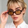 New European and American fashion square small frame color-changing sunglasses men's sunscreen sunglasses women's