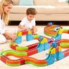 Magnetic Klick Rail Electric Train Set Flexible 3D Gravity-Defying Race Track Motorized Car Building Kit for Kids  Education Toy