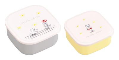 Maus Weste Mittagessen Mikrowellengeeignet Stapelbar Perfekt für und Kleine und Studenten Box, 2-teiliges Set, Grau, 360ml/550ml Fassungsvermögen, Japan, Sicher, Design,