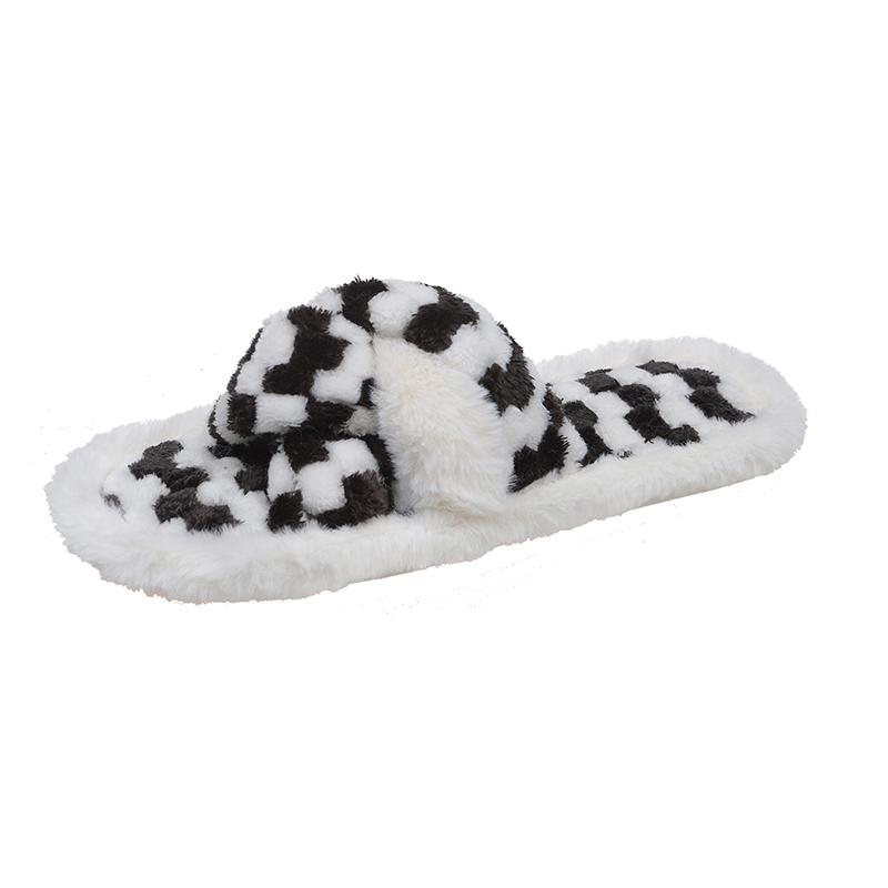 Fashion 2025 New Fashion Fluffy Slippers Women Winter Warm Fur Home Slippers Woman Comfortable Soft Sole Non Slip Indoor Shoes